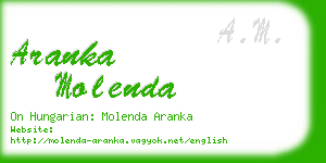 aranka molenda business card